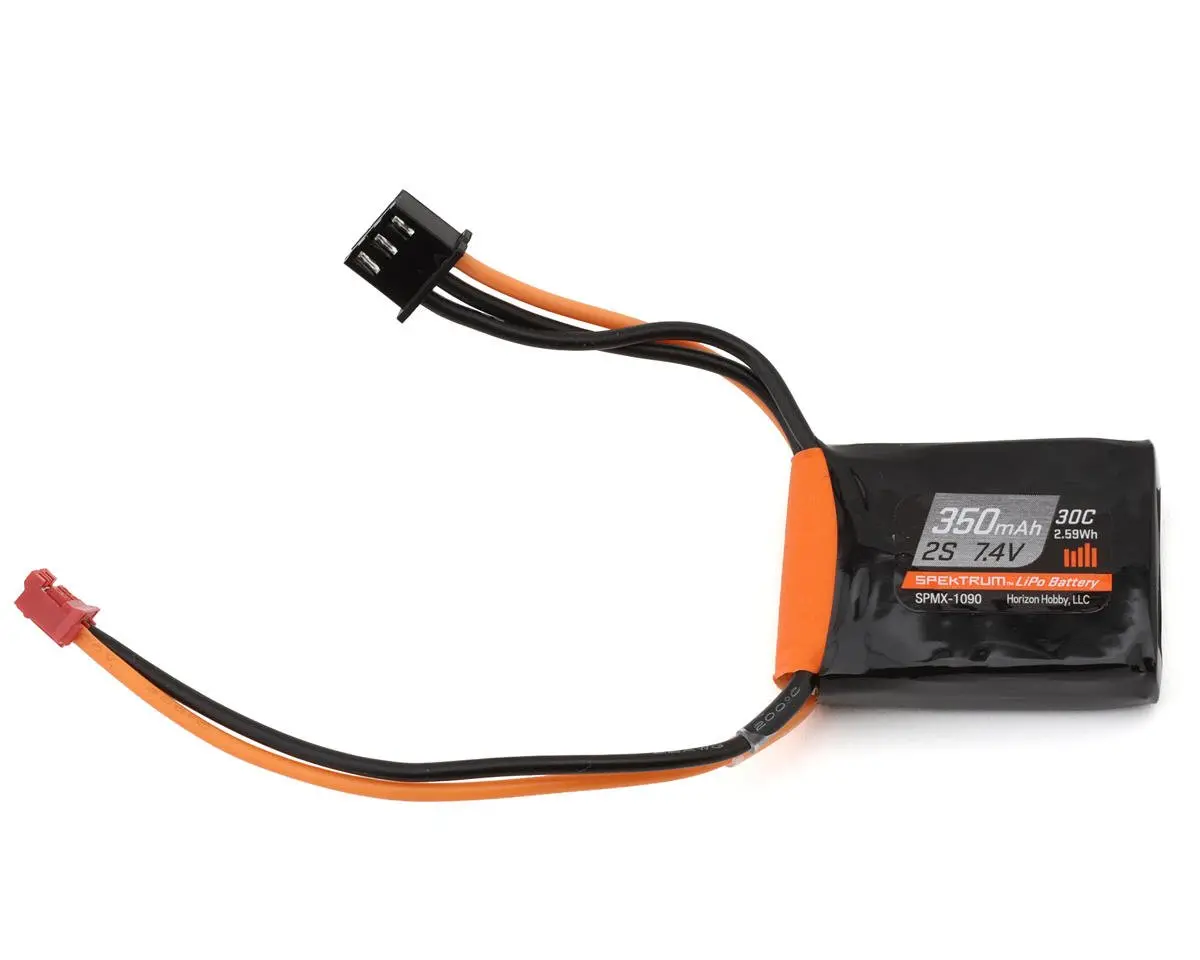 Spektrum Rc 2S 30C Lipo Battery Pack (7.4V/350Mah) W/Ph2.0 Connector 1