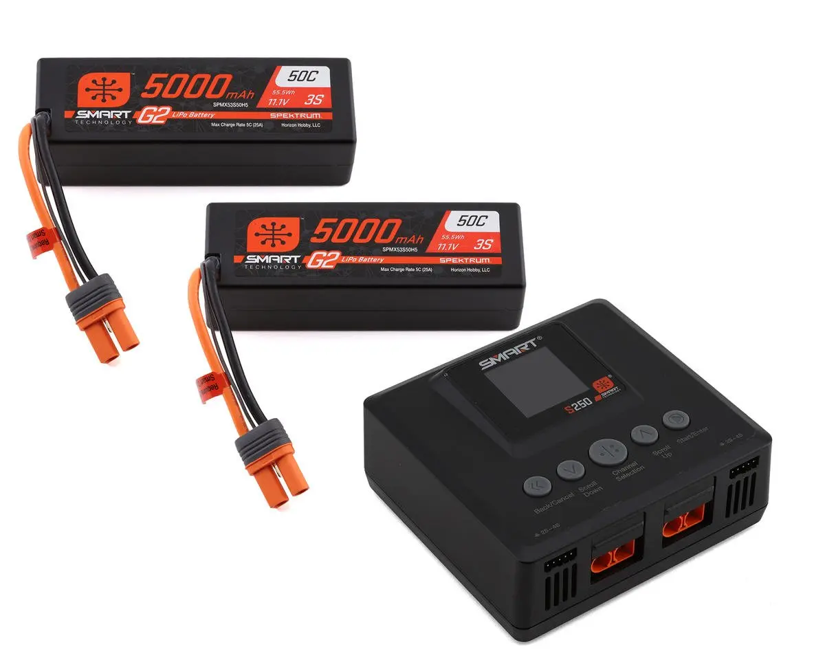 Spektrum Rc Smart Powerstage 6S Surface Bundle W/2 Smart G2 3S 50C Lipo Battery (5000Mah) (Ic5) 1