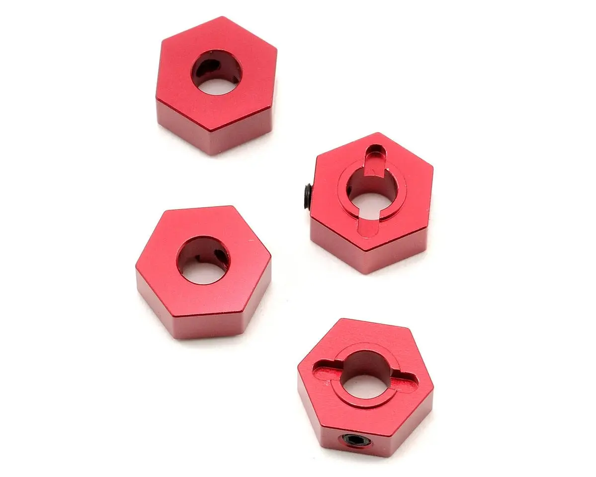 St Racing Concepts 12Mm Aluminum Hex Adapters (Red) (4) (Slash 4X4) 1