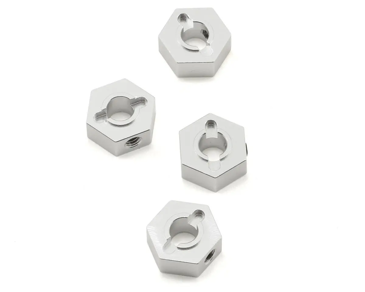 St Racing Concepts 12Mm Aluminum Hex Adapters (Silver) (4) (Slash 4X4) 1