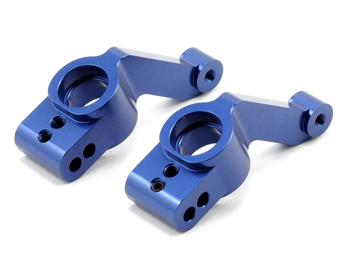 St Racing Concepts Aluminum Rear Hub Carriers (Blue) (2) (Slash 4X4) 1