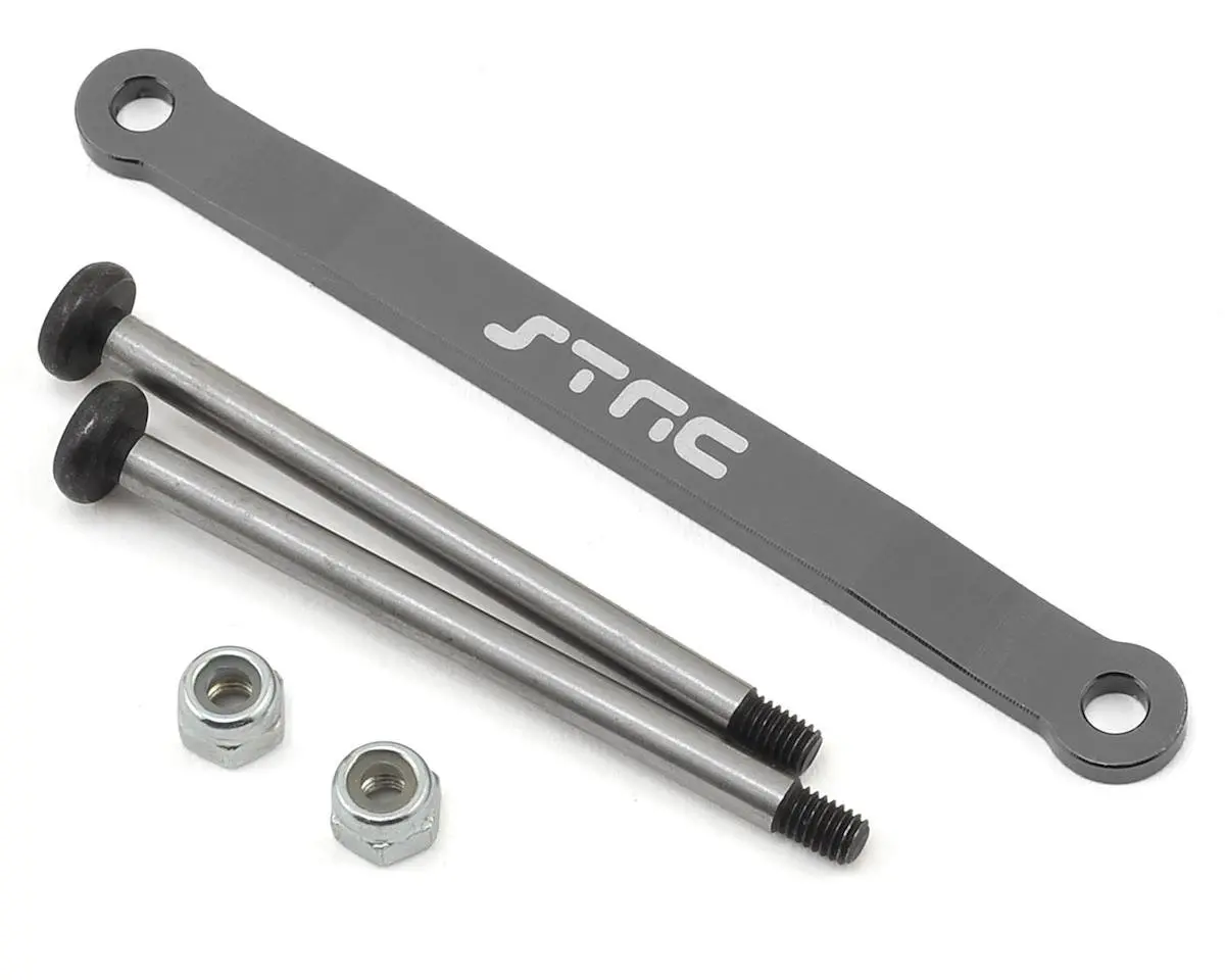 St Racing Concepts Stampede/Bigfoot Aluminum Front Hinge Pin Brace (Gun Metal) 1