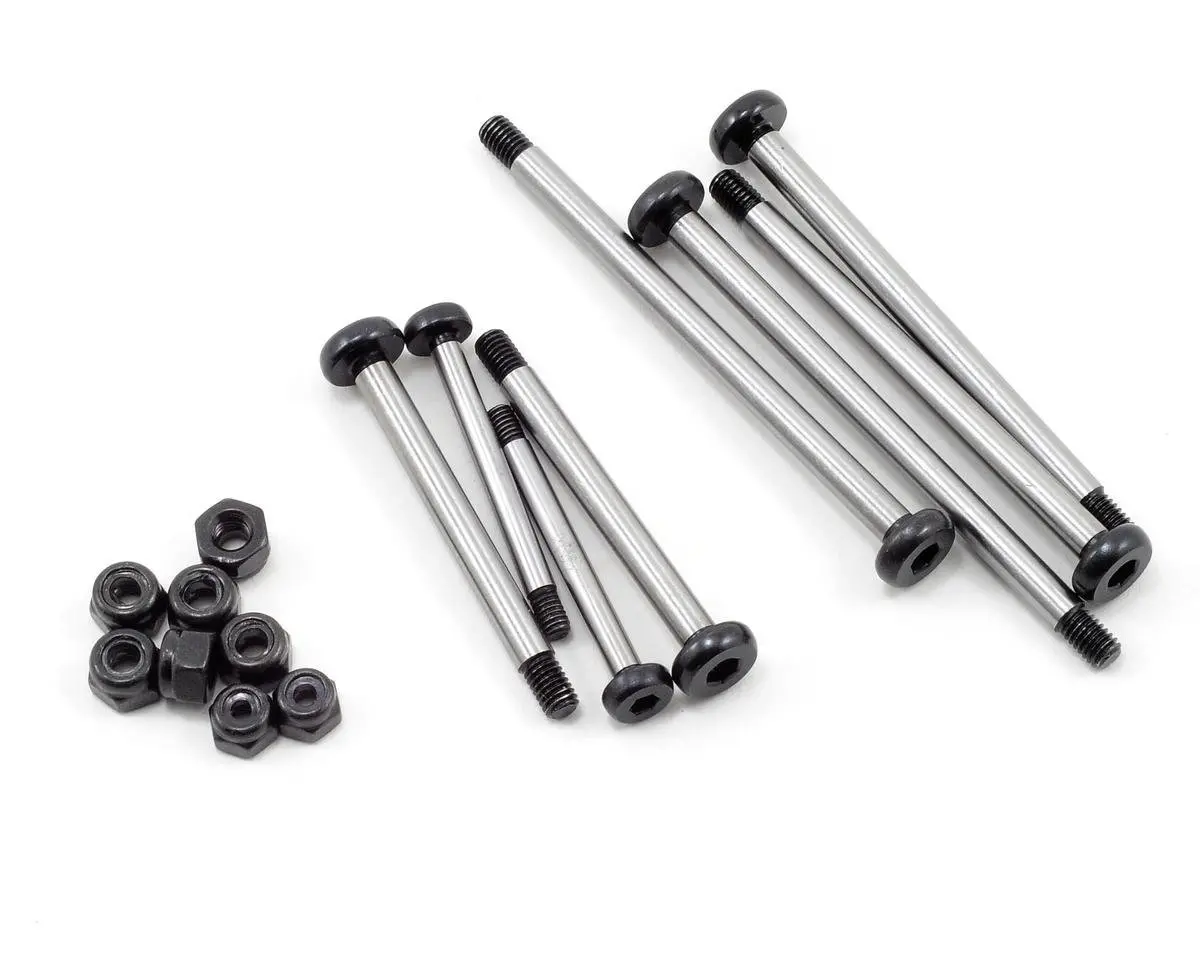St Racing Concepts Polished Steel Hinge Pin For Traxxas Slash W/Lock Nuts (Black) 1