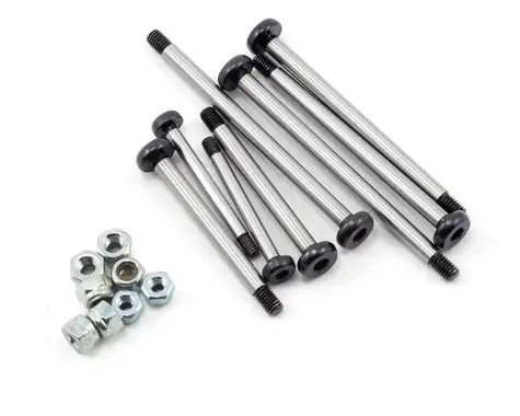 St Racing Concepts Traxxas Slash Polished Steel Hinge Pin W/Lock Nuts (Silver) 1