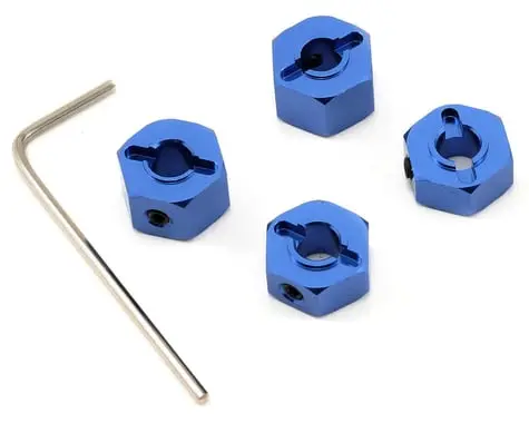 St Racing Concepts 12Mm Aluminum "Lock Pin Style" Wheel Hex Set (Blue) (4) 1