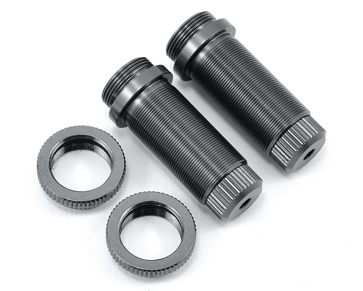 St Racing Concepts Aluminum Threaded Front Shock Body (Gun Metal) (2) (Slash) 1