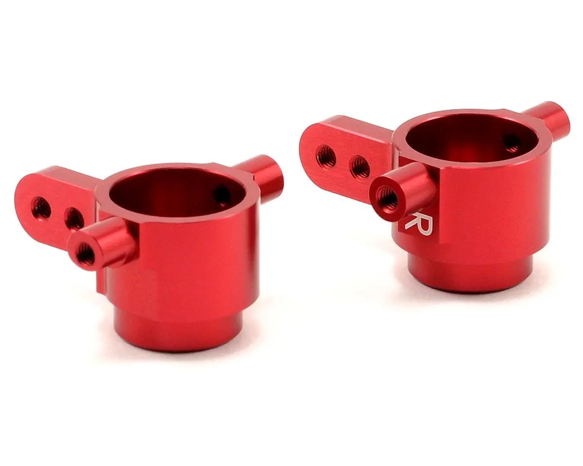 St Racing Concepts Aluminum Front Steering Knuckles (Red) (Slash 4X4) 1