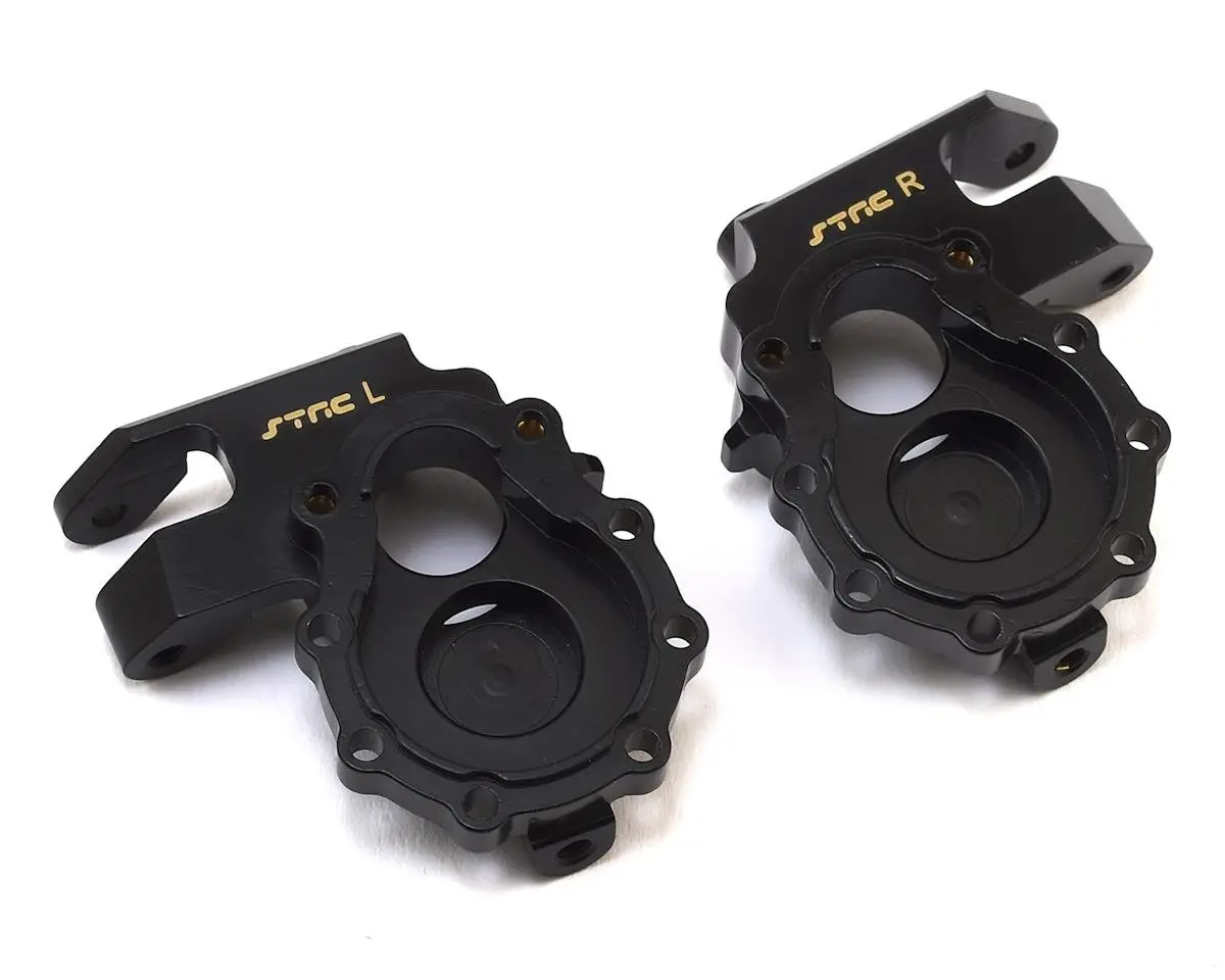 St Racing Concepts Traxxas Trx-4 Brass Front Steering Knuckles (Black) (2) 1