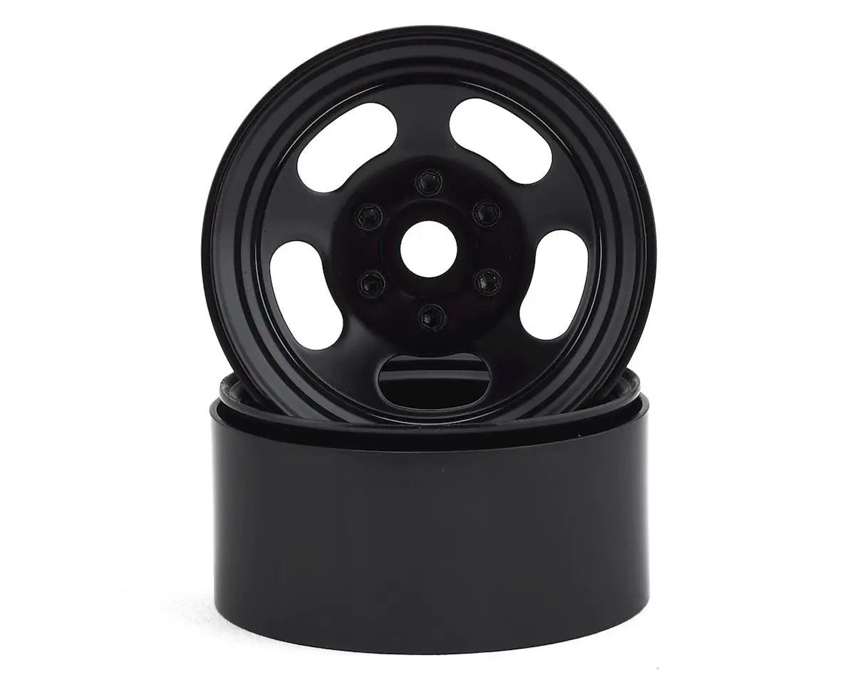 Ssd Rc Slot 1.9"" Steel Beadlock Wheels (Black) 1