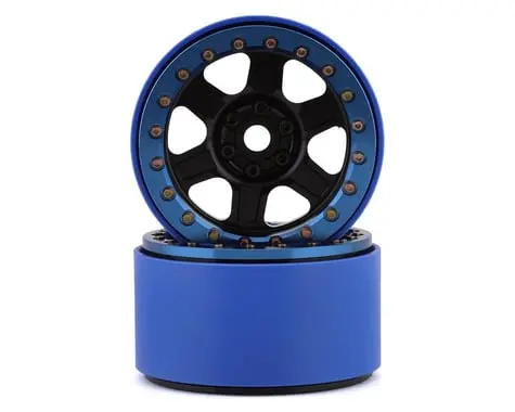 Ssd Rc Challenger Pl 2.2" Beadlock Crawler Wheels (Black/Blue) (2) 1