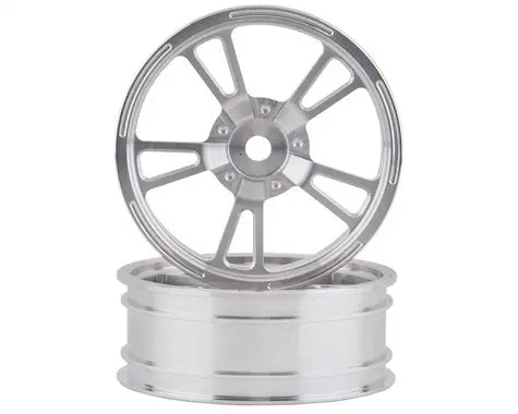 Ssd Rc V Spoke Front 2.2” Drag Racing Wheels (Silver) 1