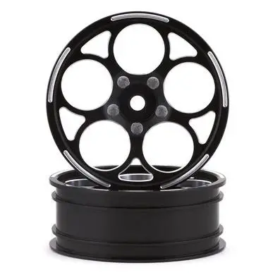 Ssd Rc 5 Hole Aluminum Front 2.2” Drag Racing Wheels (Black) (2) 1