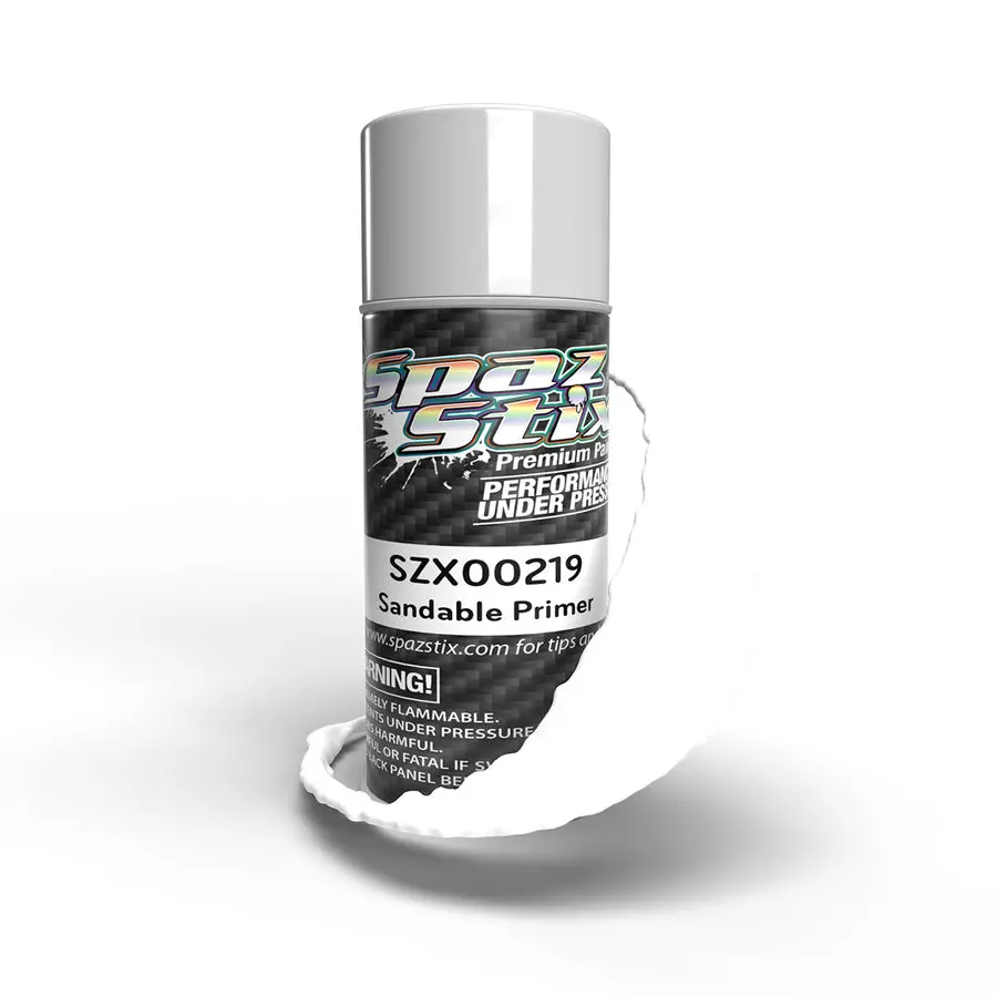 Spaz Stix High Quality Sandable Primer, Aerosol Paint, 3.5Oz Can 1