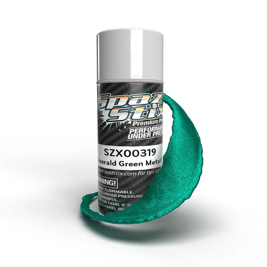 Spaz Stix Emerald Green Metallic Aerosol Paint, 3.5Oz Can 1