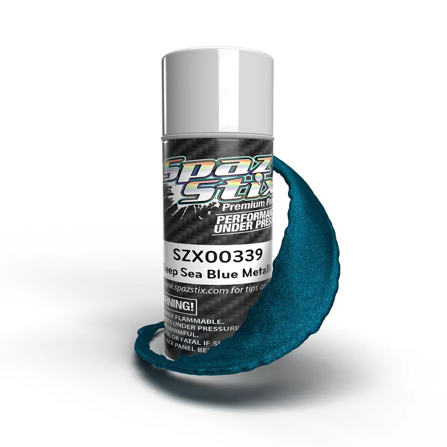 Spaz Stix Deep Sea Blue Metallic Aerosol Paint, 3.5Oz Can 1