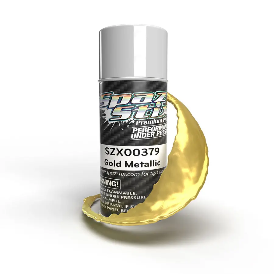 Spaz Stix Gold Metallic Aerosol Paint, 3.5Oz Can 1