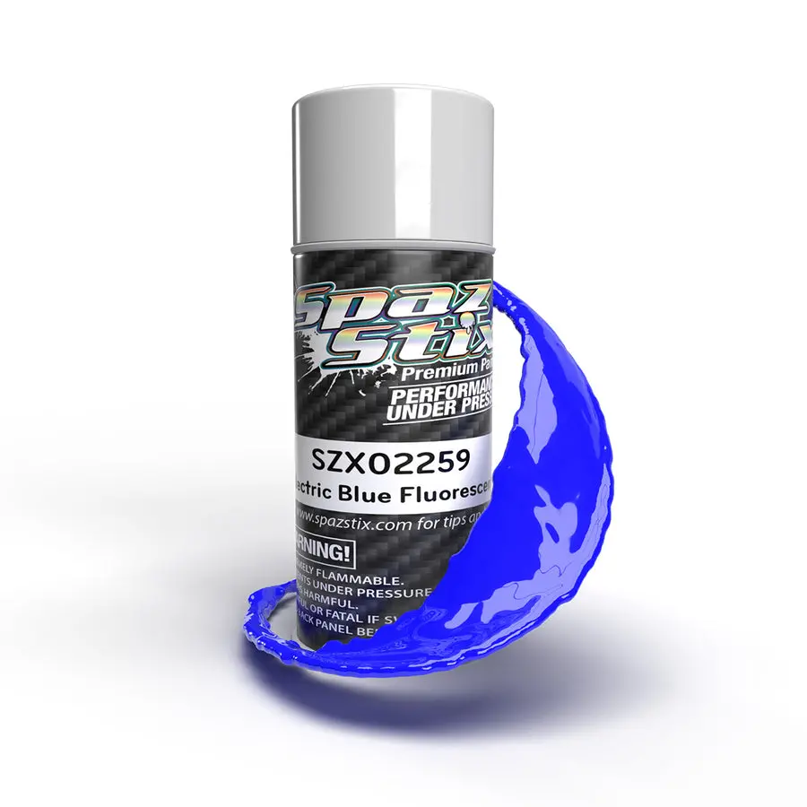 Spaz Stix Electric Blue Fluorescent Aerosol Paint, 3.5Oz Can 1