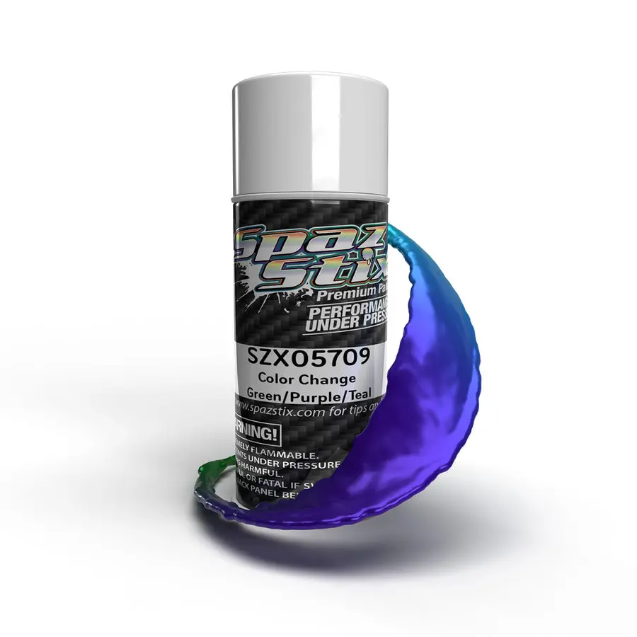 Spaz Stix Color Change Aerosol Paint, Green/Purple/Teal, 3.5Oz Can 1