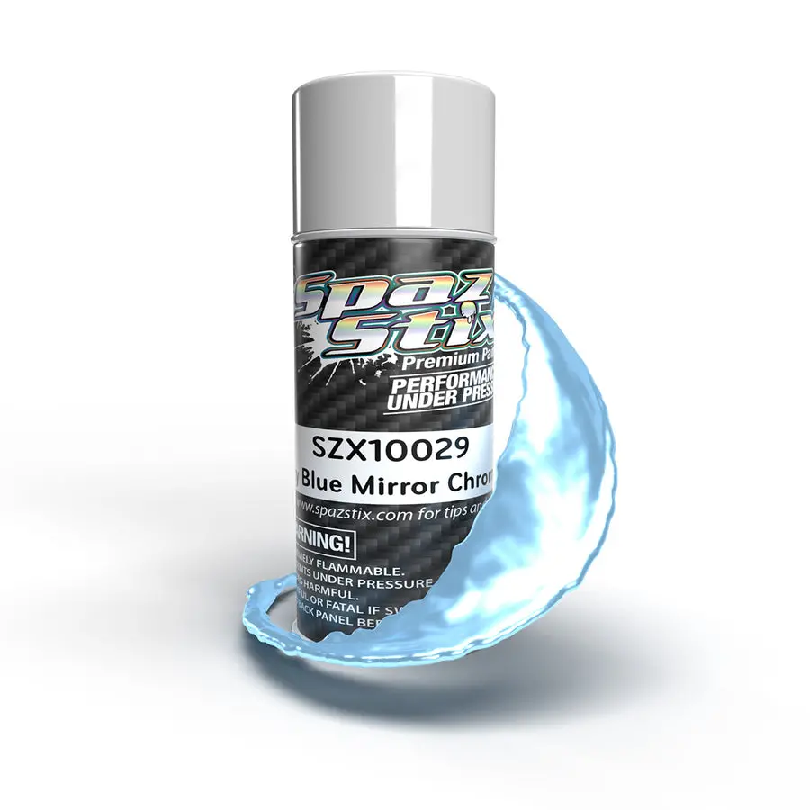 Spaz Stix Sky Blue Mirror Chrome Aerosol Paint, 3.5Oz Can 1