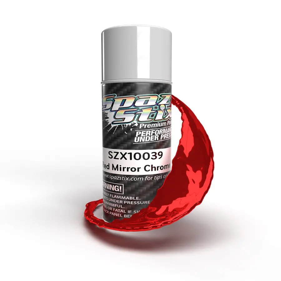 Spaz Stix Red Mirror Chrome Aerosol Paint, 3.5Oz Can 1