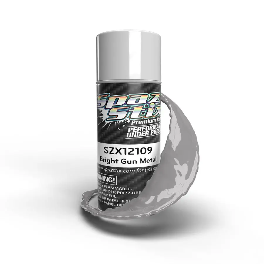 Spaz Stix Bright Gunmetal Aerosol Paint, 3.5Oz Can 1