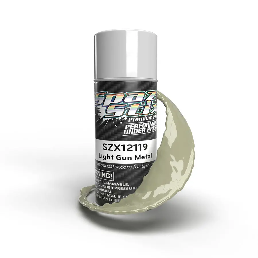 Spaz Stix Light Gunmetal Aerosol Paint, 3.5Oz Can 1