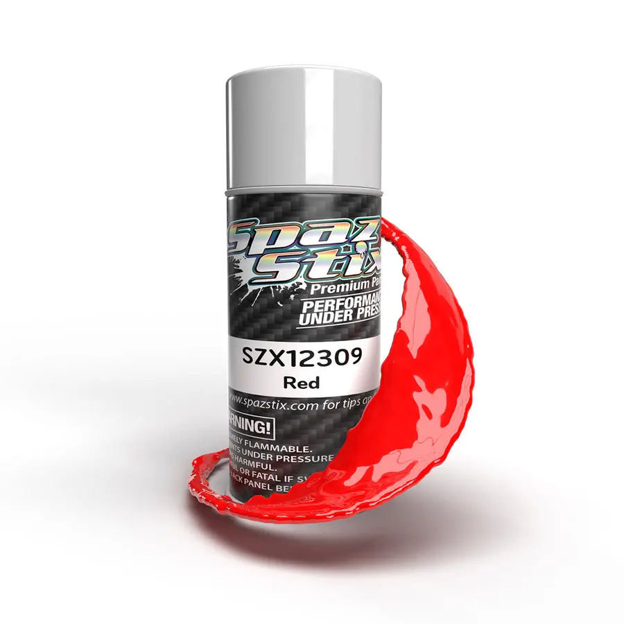 Spaz Stix Solid Red Aerosol Paint, 3.5Oz Can 1