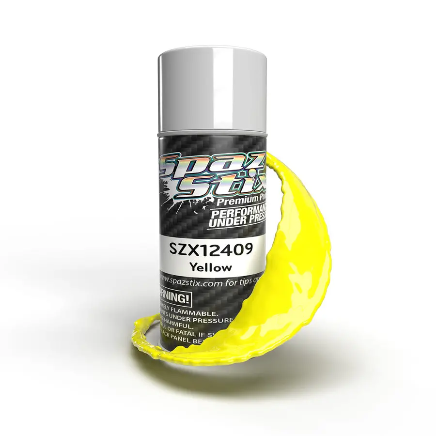 Spaz Stix Solid Yellow Aerosol Paint, 3.5Oz Can 1