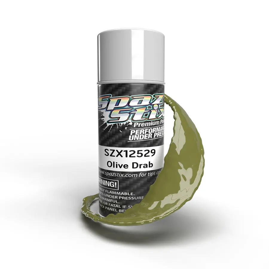 Spaz Stix Olive Drab Aerosol Paint, 3.5Oz Can 1