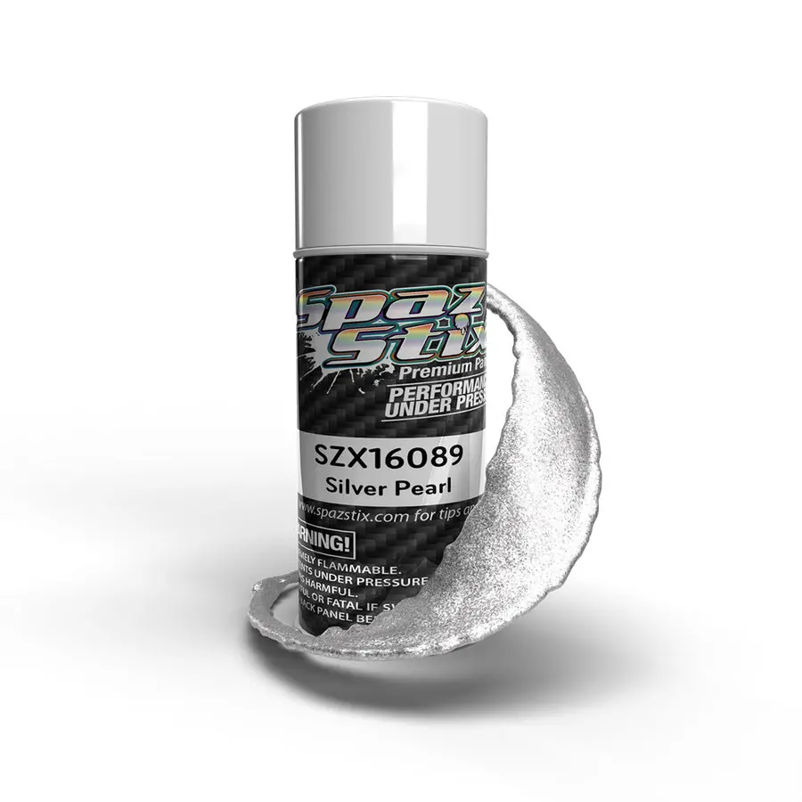 Spaz Stix Silver Pearl Aerosol Paint, 3.5Oz Can 1