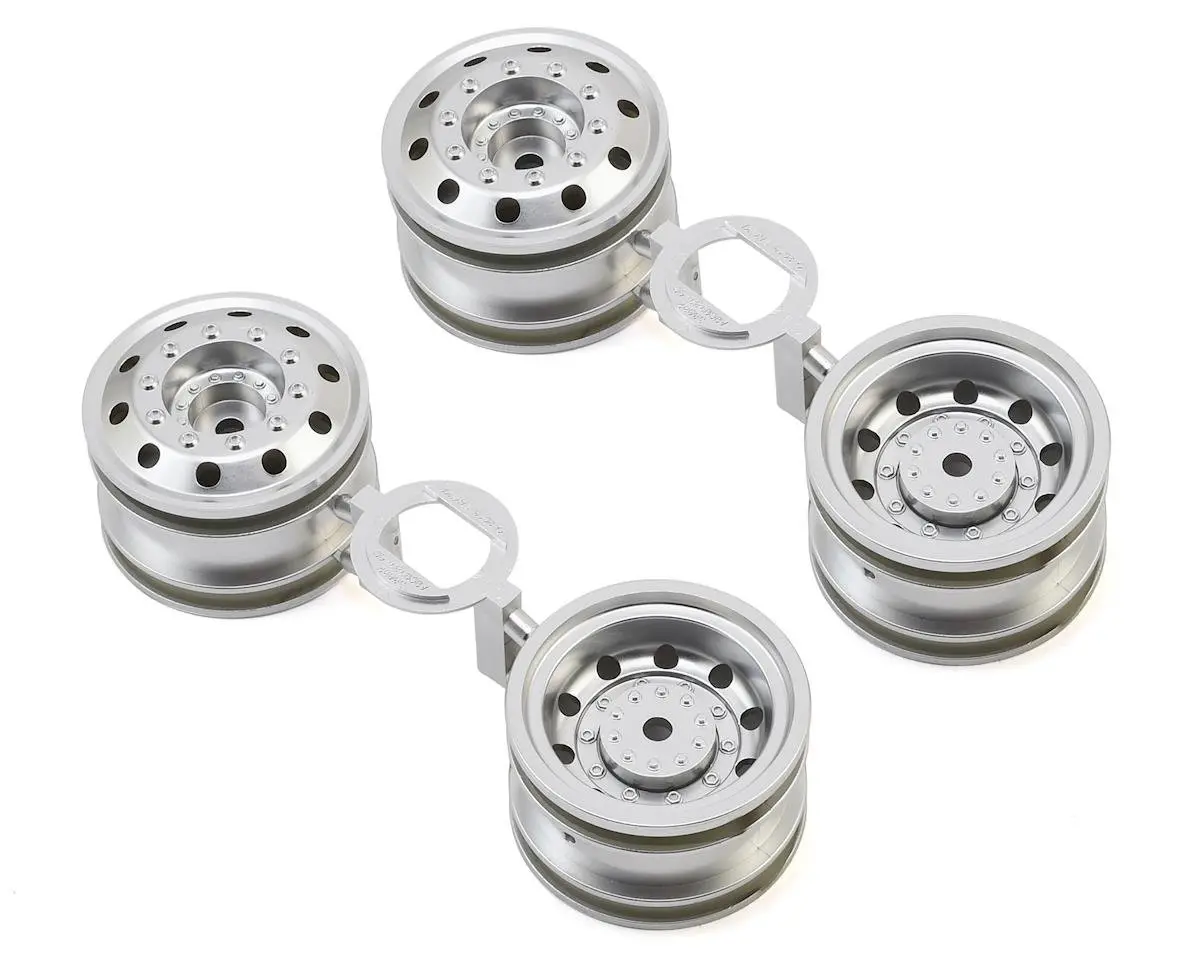 Tamiya Tt-01 Type-E Racing Truck Wheels (Matte Chrome) (4) 1