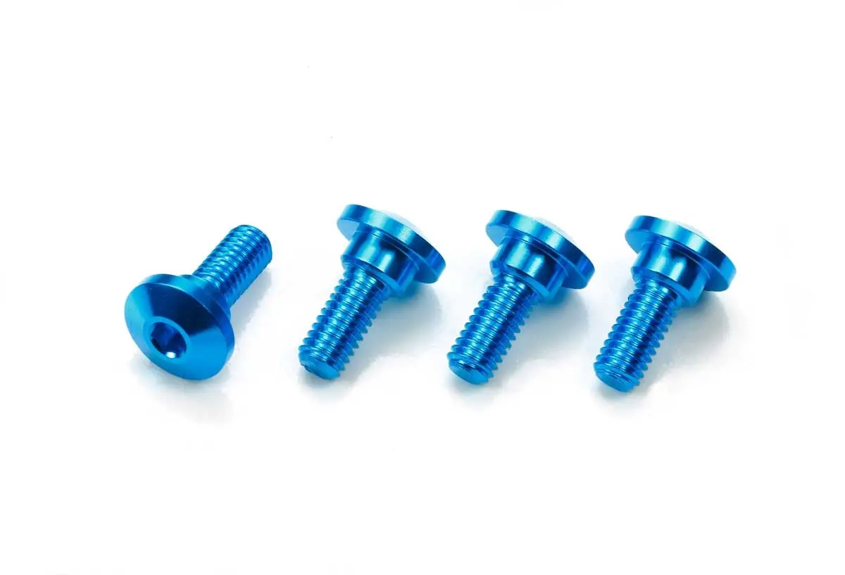 Tamiya  3X8mm Aluminum Hex Servo Step Screws, Blue, 4Pcs 1