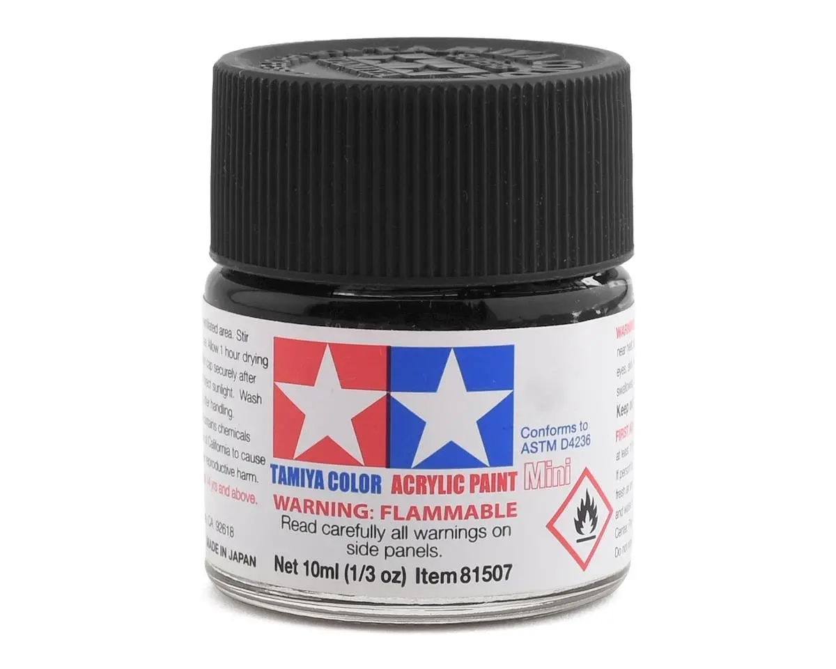 Tamiya X-18 Gloss Black Acrylic Paint (10Ml) 1