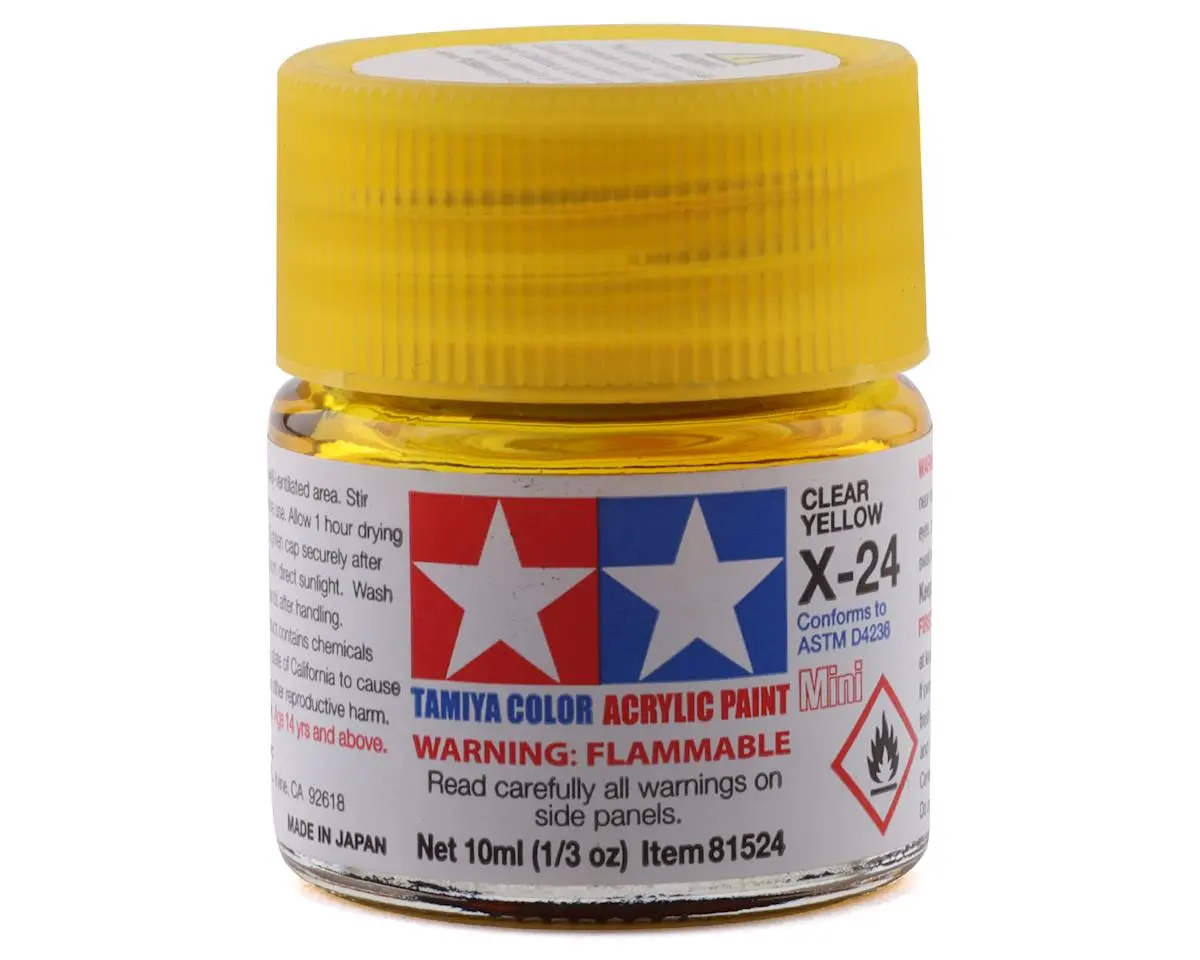 Tamiya X-24 Clear Yellow Acrylic Paint (10Ml) 1