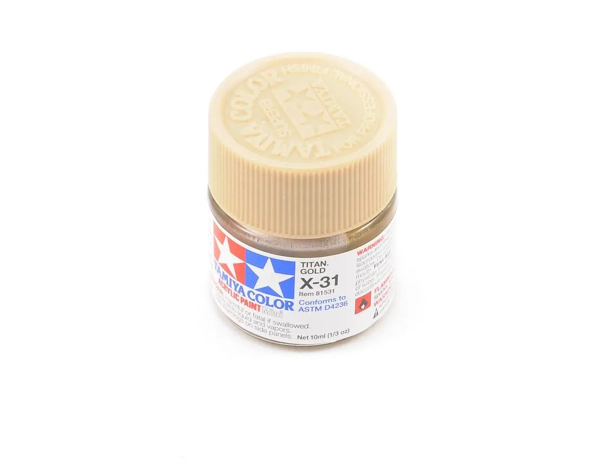 Tamiya X-31 Metallic Titan Gold Acrylic Paint (10Ml) 1