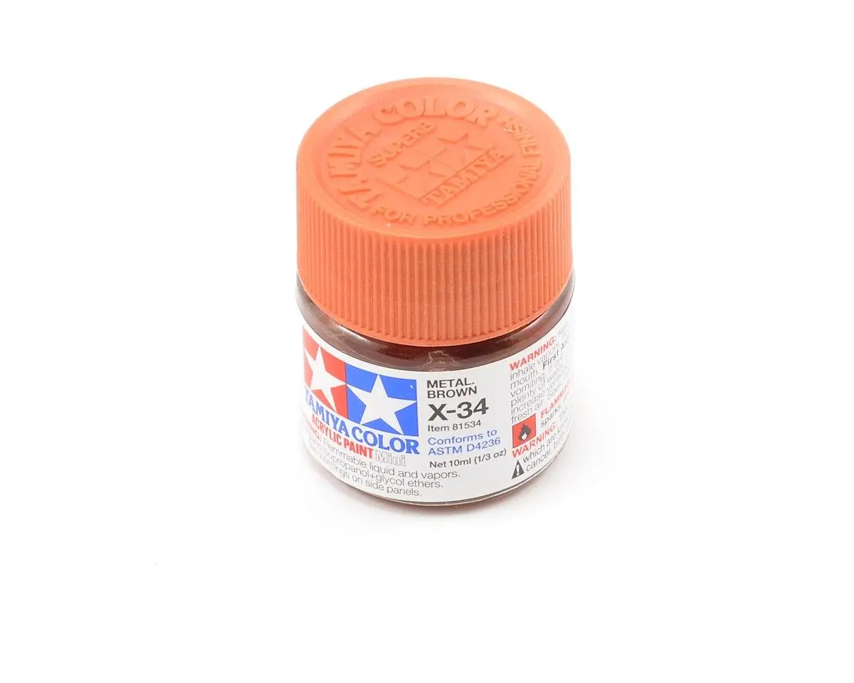 Tamiya X-34 Metallic Brown Acrylic Paint (10Ml) 1