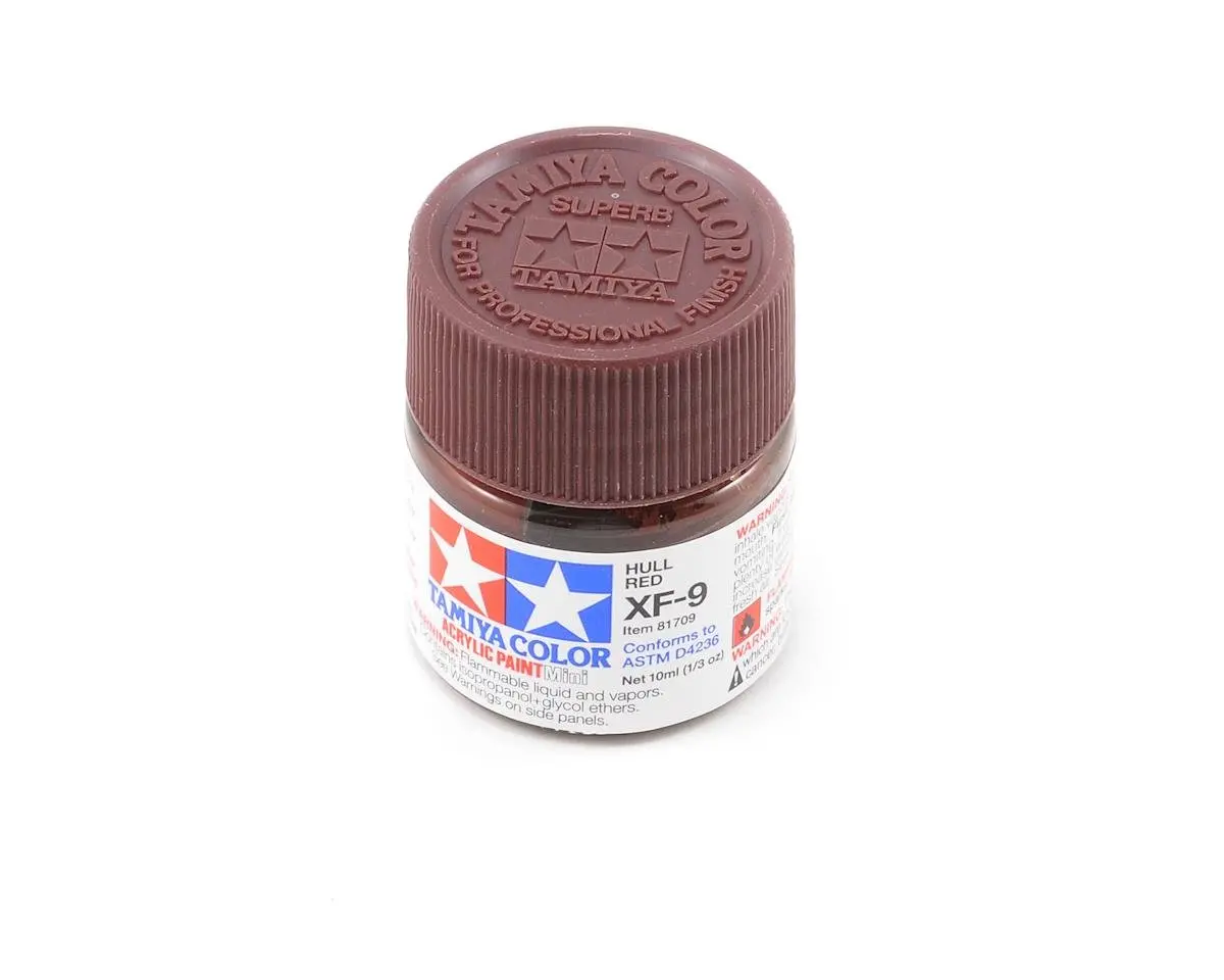 Tamiya Xf-9 Flat Hull Red Acrylic Paint (10Ml) 1