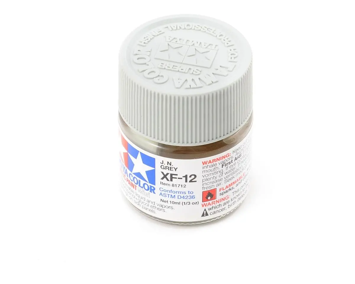 Tamiya Xf-12 J.N. Flat Gray Acrylic Paint (10Ml) 1