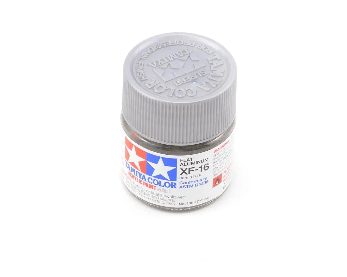 Tamiya Xf-16 Flat Aluminum Acrylic Paint (10Ml) 1