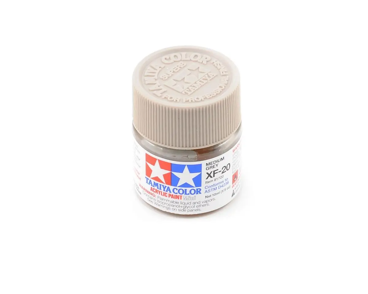 Tamiya Xf-20 Flat Medium Grey Acrylic Paint (10Ml) 1