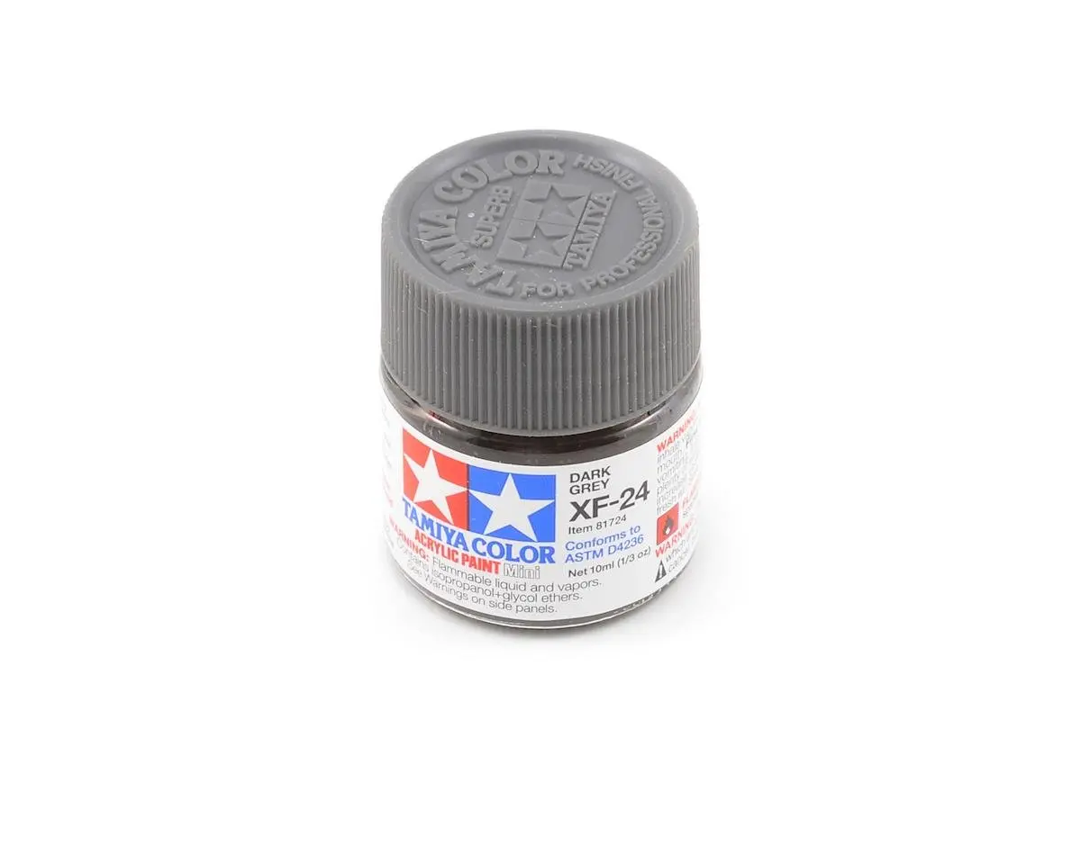 Tamiya Xf-24 Flat Dark Grey Acrylic Paint (10Ml) 1