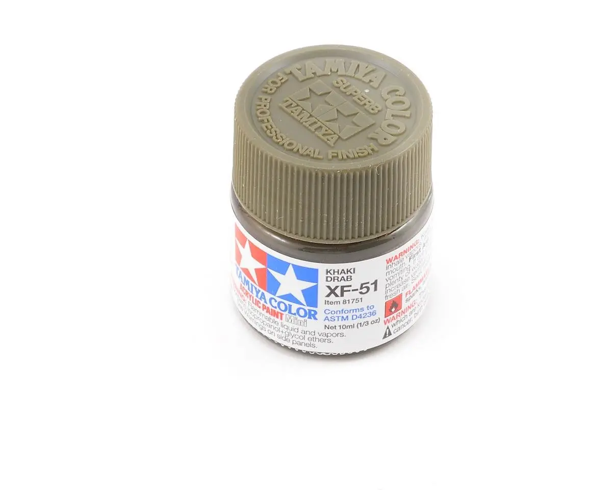 Tamiya Xf-51 Flat Khaki Drab Acrylic Paint (10Ml) 1
