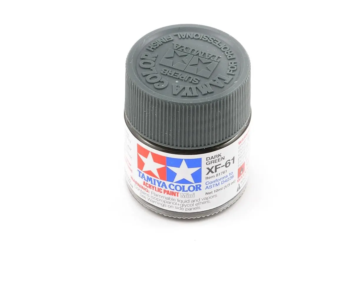 Tamiya Xf-61 Flat Dark Green Acrylic Paint (10Ml) 1