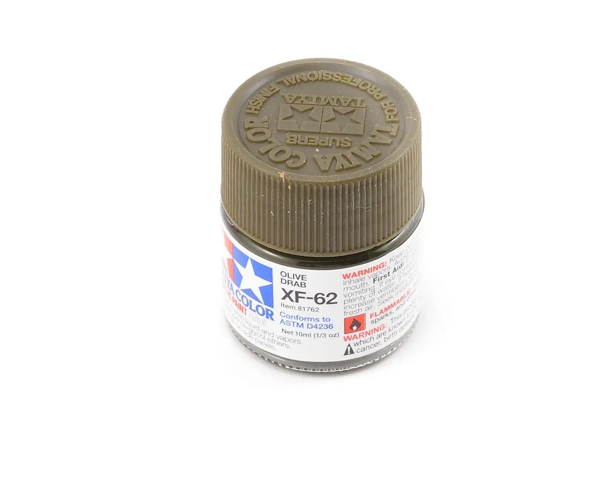 Tamiya Xf-62 Flat Olive Drab Acrylic Paint (10Ml) 1
