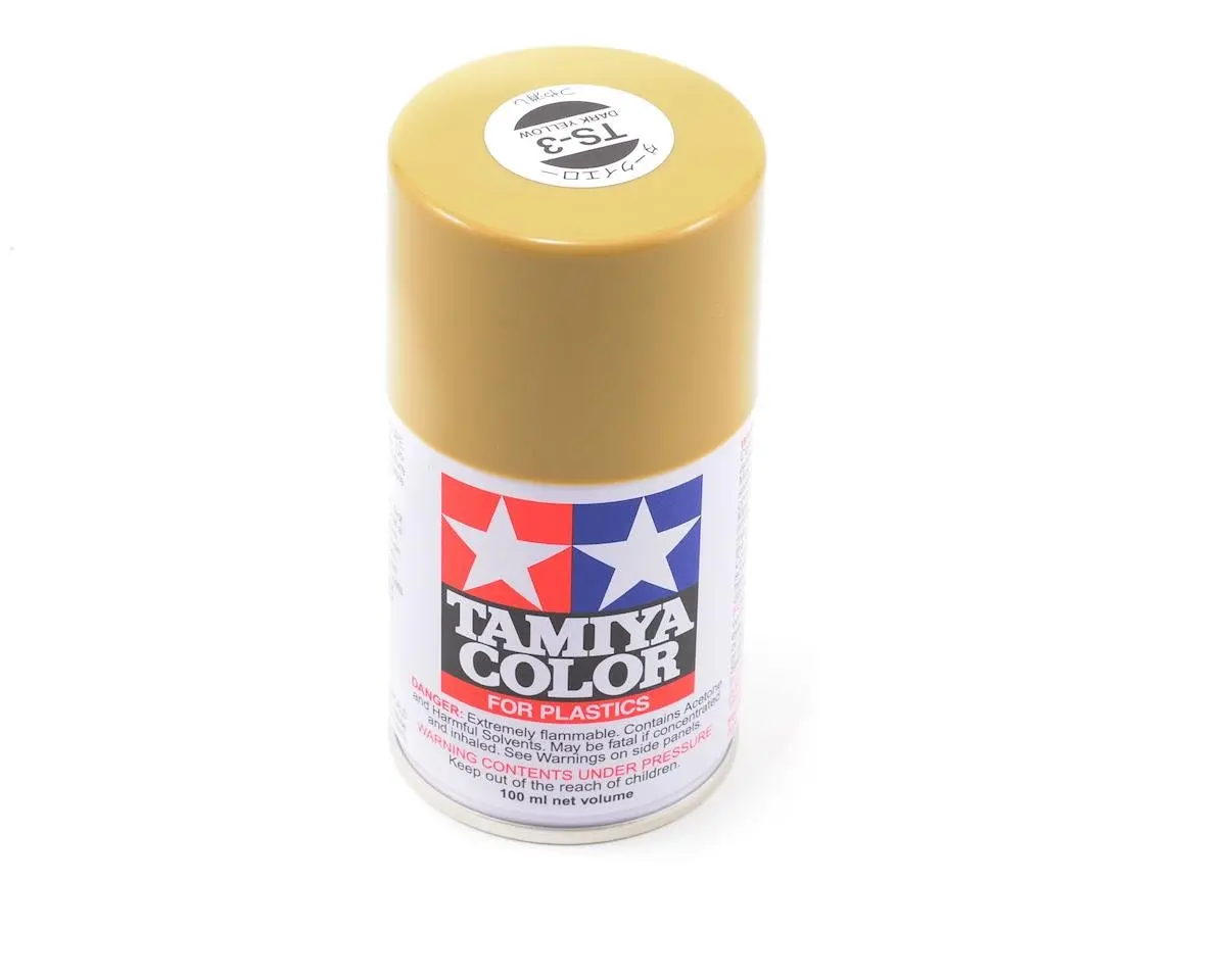 Tamiya Ts-3 Dark Yellow Lacquer Spray Paint (100Ml) 1