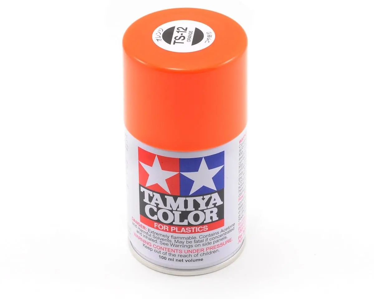 Tamiya Ts-12 Orange Lacquer Spray Paint (100Ml) 1