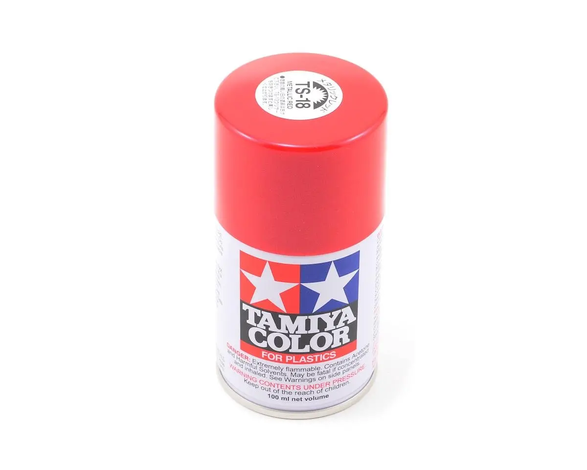 Tamiya Ts-18 Metallic Red Lacquer Spray Paint (100Ml) 1
