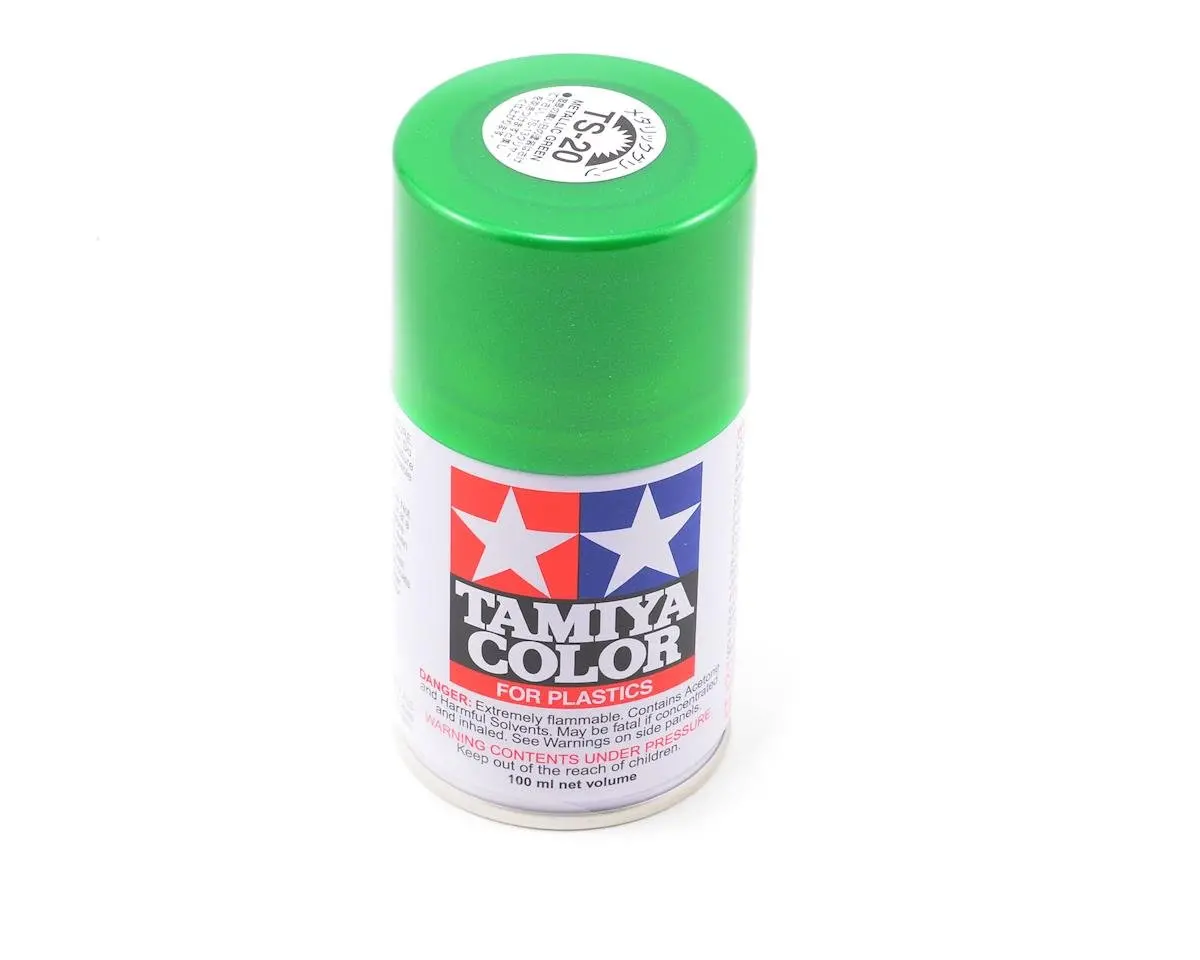 Tamiya Ts-20 Metallic Green Lacquer Spray Paint (100Ml) 1