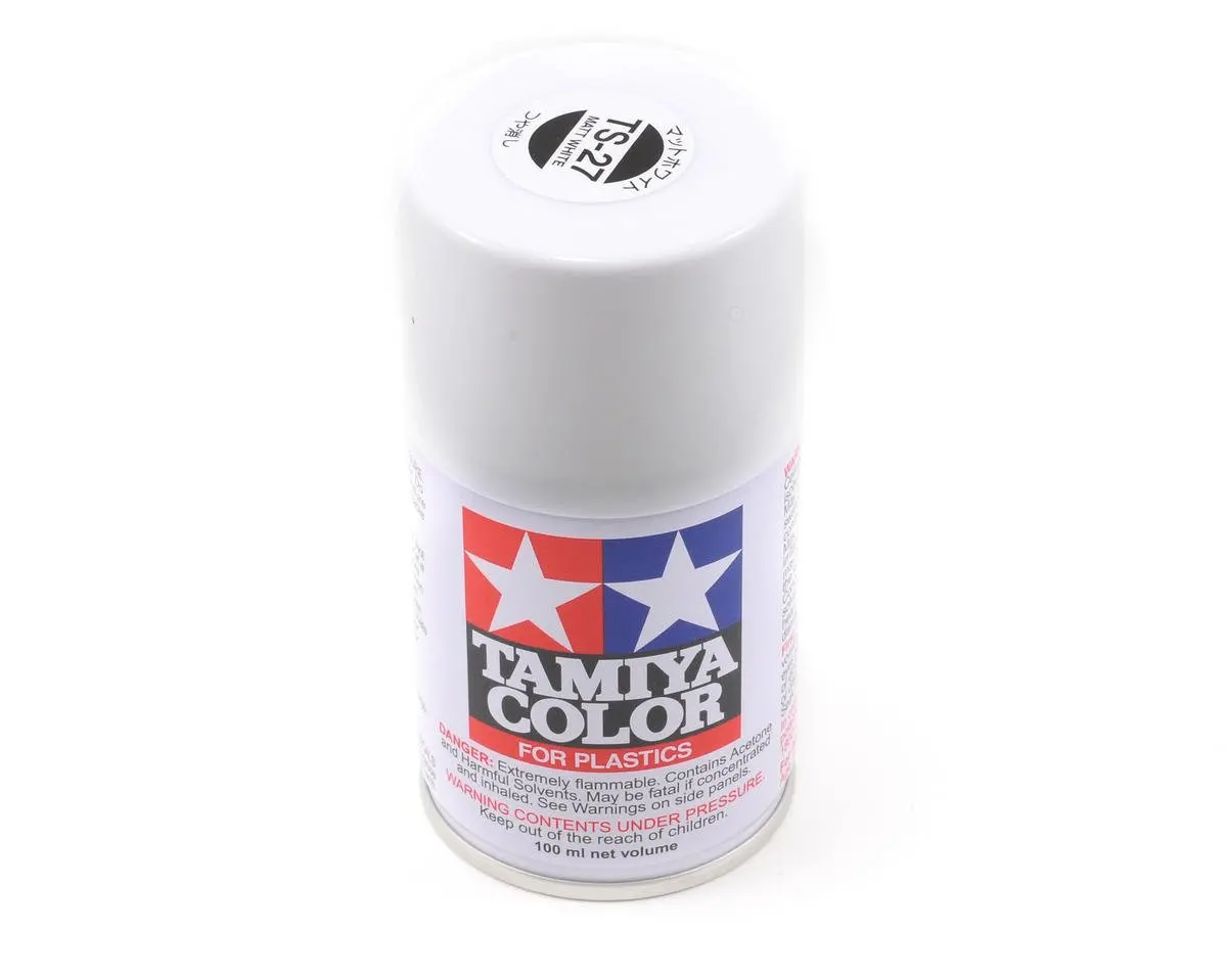 Tamiya Ts-27 Matte White Lacquer Spray Paint (100Ml) 1