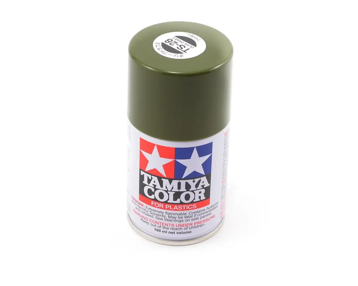 Tamiya Ts-28 Olive Drab Lacquer Spray Paint (100Ml) 1
